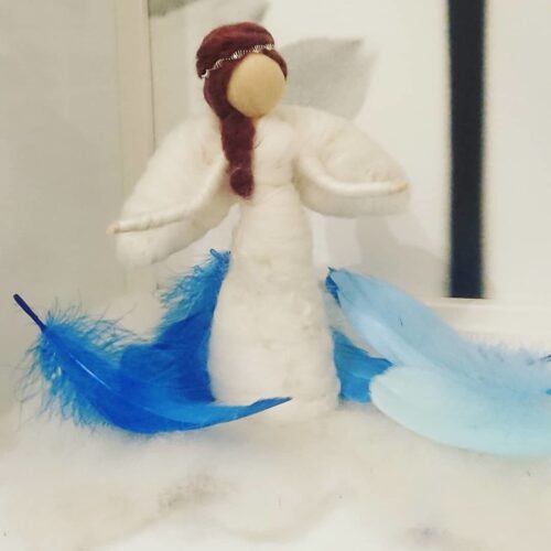 Seisova enkeli, siivet alaspäin