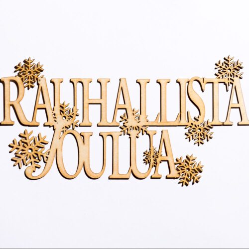 Rauhallista joulua -kyltti