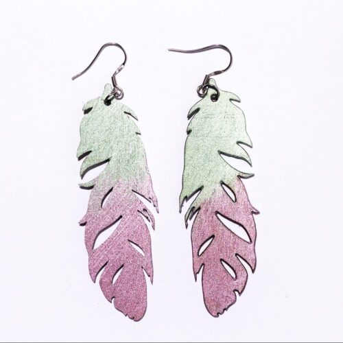 Sulkasopu -korvakorut v.pun/mintunvihreä